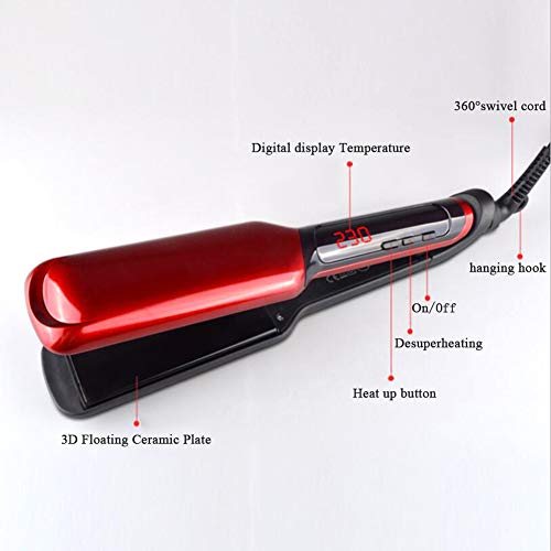 Plancha de pelo profesional cerámica roja 1.75 pulg miniatura 2