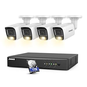 ANNKE 8CH 3K Security Camera System, 3K Lite Surveillance DVR, 4x 3K 5MP 2960*1665 CCTV Cams with Audio, Dual Light, Built-in Mic, AI Human/Vehicle Detection, IP67, Color Night Vision, 1TB Hard Drive