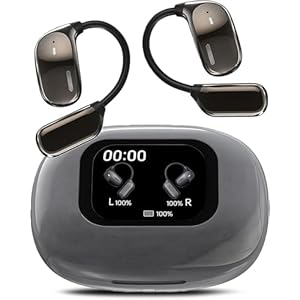 AI Translation Earbuds Real Time 156 Languages Translator Earbuds Superior Battery Voice Smart Touch App Bluetooth 5.4 Open-Ear Comfort Travel Business Meetings Studying and Listening to Music