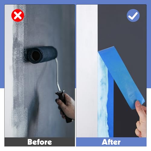 Fyguard 5 Rollen Blaues Abdeckband, 30mm x 50m Malerkrepp Papier Universal Kreppband für Scharfe Farblinien und Kantenbearbeitung, Rückstandsfrei