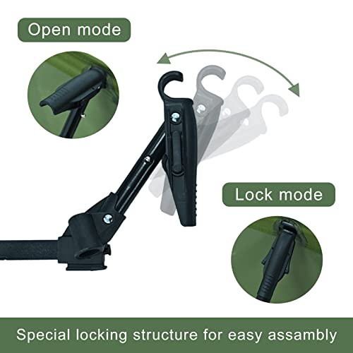 Waldzimmer Folding Camping Cot For Adults With Leg Extenders, Portable Heavy Duty Cot Support 400Lbs For Outdoor/Indoor Overnighter, Camping, Hiking,Travel, Beach, Rv, Office Nap #TOP2