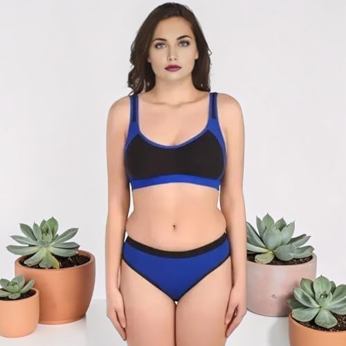 Image of Sports Bra Panty Set for Women, Combo Pack of 1 | Lingerie Set for Women
