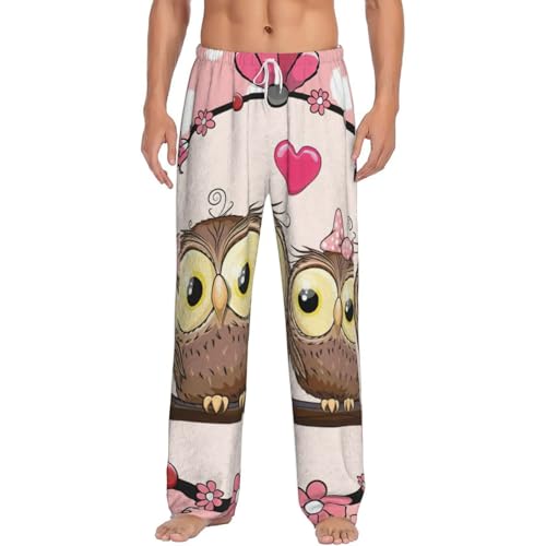 Pantalon de pyjama en flanelle homme hiboux vêtement de détente