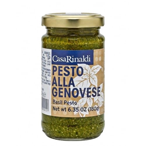 Casa Rinaldi Pesto alla Genovese in Olive Oil – Italian Genoese Basil Pesto Sauce – Ready-to-Use...