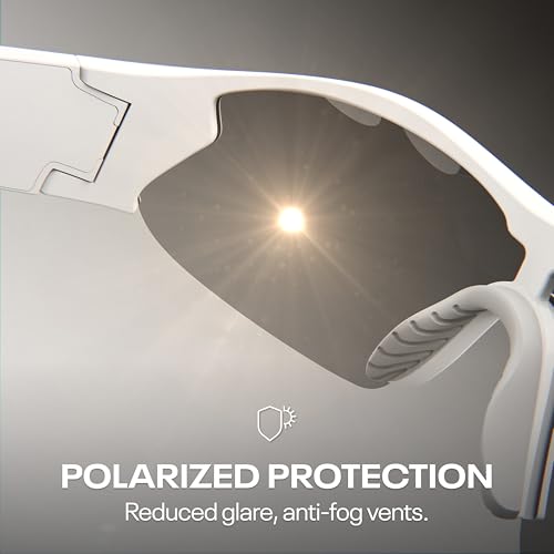Image of Reebok Flash Smart Audio Sunglasses, Iridescent Mirror Polarized Lens, Unisex, HiFi Bluetooth Sport Glasses with UV Protection - Powered by Lucyd