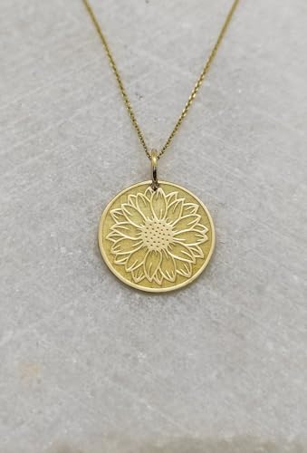 Dije de disco con semillas de girasol de plata, tu look diario 2
