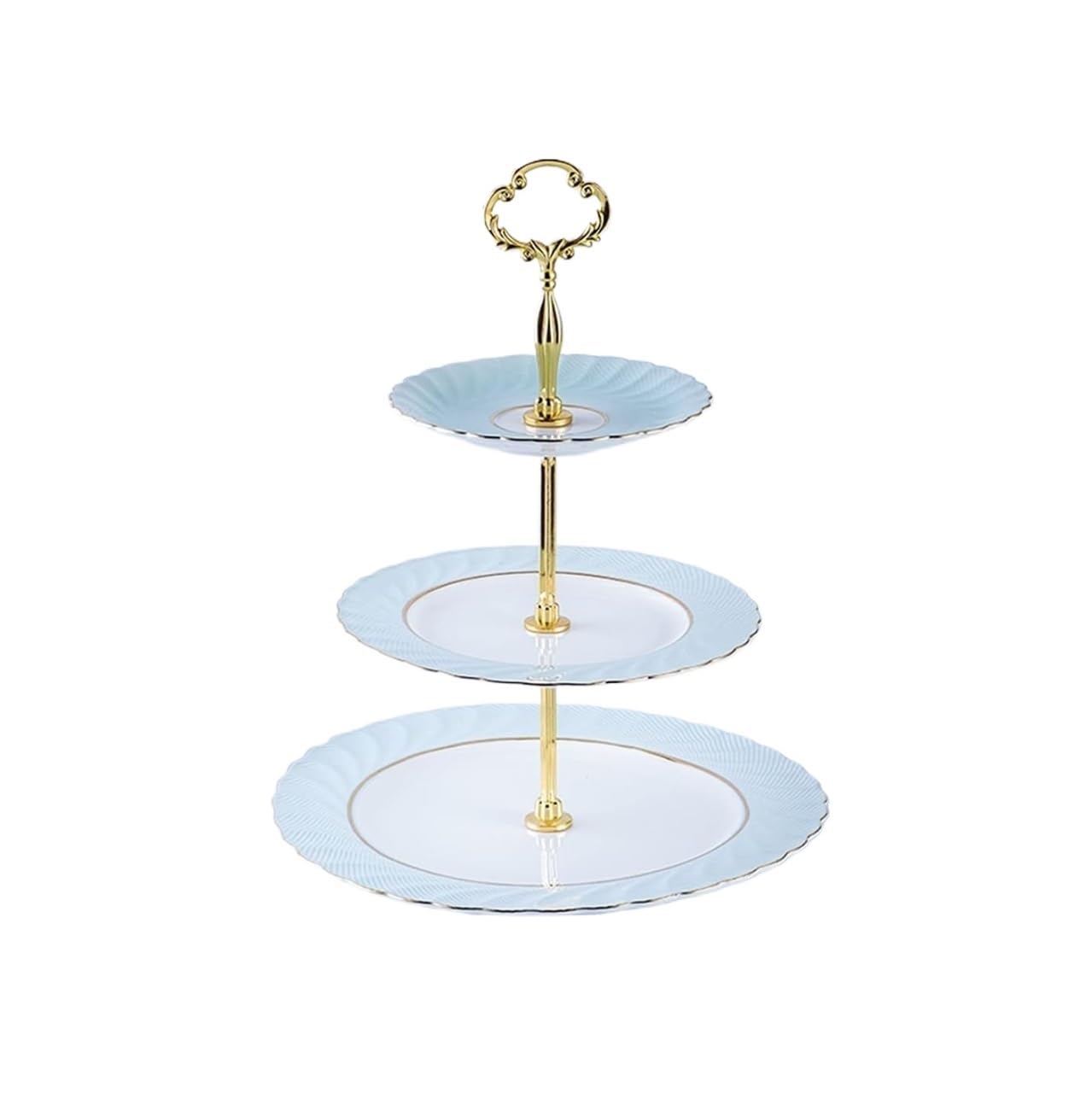 JFGCTYHXY Cake stands, Afternoon Tea CupDessert Stand Multi-purpose Cake Tray Handle