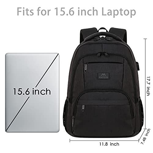 Bookbag for Men, 15.6 Inch Anti-Theft Water Resistant Laptop Backpack with USB Charging Port for School College Boys… - Image 7
