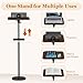 Snughome Lectern Podium Stand with Storage Tray, Height Adjustable Lectern Stand Mobile Podium, Portable Floor Standing Podium Lectern for Church, Weddings, Classroom, Speech