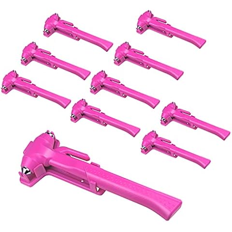 Window Breaker and Seatbelt Cutter Car Emergency Escape Tool, 10 Pack 3-in-1 Automotive Safety Hammer for Family Car Accidents Life Saving Survival Cover