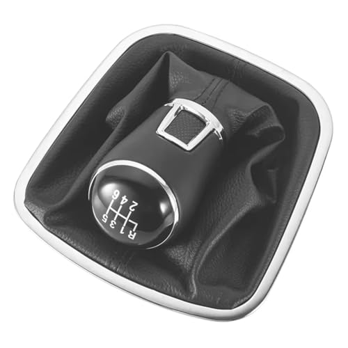 Replacement for VW for Polo 6C 2015 2016 2017 2018 5 6 Speed Gear Gear Lever Stick Shift Knob with Boot Car Styling Automatic Gear Knob Gear Shift Knob(6-Speed)
