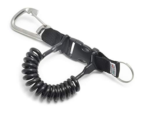 Best divers | Clip Estensibile Color Strong Black, Spirale ø30x6 mm Nero, Aggancio Fa immerisone Estensibile
