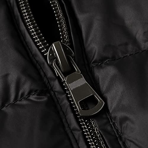 Veste de couette homme Biker automne hiver imperméable noir XXL