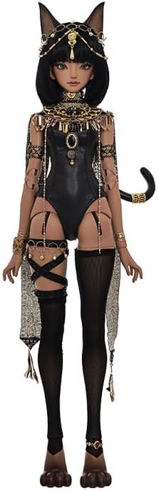 Oueneifs 1/4 Bast Bjd Doll Ancient Egypt Mysterious Fighting Style Cat Guard Gifts for 15+ Year Old