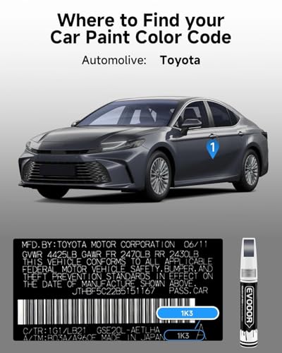 Image of Touch Up Paint Compatible with Toyota Exact Match 2 in 1 Touch up Paint for Chips and Nicks Repair (Celestite(1K3))