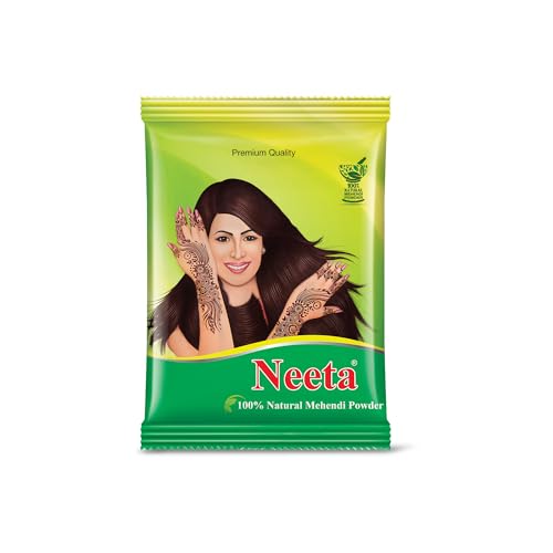 Image of Neeta Mehendi Powder 100g Pack of 6, 100% Natural Henna Mehandi Powder for Hair, Hand & Feet