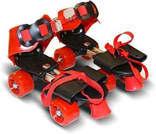 E Royal Shop® New Roller Skates for Kids Age Group 4-15 Years Adjustable Inline Skating Shoes (Red and Blue Colour)
