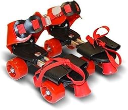 E Royal Shop® New Roller Skates for Kids Age Group 4-15 Years Adjustable Inline Skating Shoes (Red and Blue Colour)