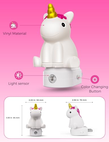 L Lohas Led GY-101-09-US Lohas Plug In Night Light For Kids, Cute Night Light With Dusk To Dawn Sensor, Color Changing Led Night Light, Christmas Birthday Gift Nightlight For Girls thumb #7