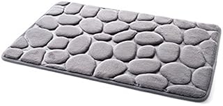 FAVOLOOK Absorbent Cobblestone Rug, Non-slip Memory Foam Floor Mat Soft Natural Runner Washable