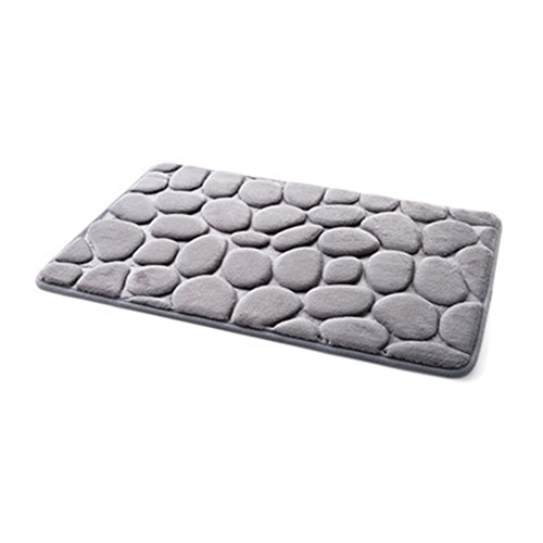 FAVOLOOK Absorbent Cobblestone Rug, Non-slip Memory Foam Floor Mat Soft Natural Runner Washable