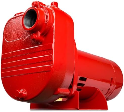 Red Lion RL-S50 115/230 Volt, 1/2 HP, 2940 GPH Self Priming Cast Iron Surface Effluent Pump, Red, 621810