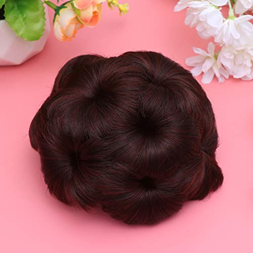 FRCOLOR 2Pcs Flor Peruca de Cabelo Garras Cabelo Chignon Rabo de Cavalo Rabo de Cavalo da Extensão D