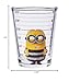 Silver Buffalo Minions Despicable Me Mug Shot Featuring Bob, Stuart, Tim, and Dave 4 Pack Mini Glass Set, 1.5 Ounces