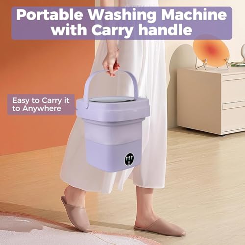 Image of Mini Washing Machine Portable Compact Washer with Spin Dry, Electric Laundry Cleaner for Small Loads, Travel & Apartment Use (T5)