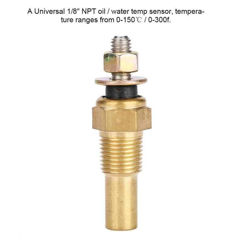 Engine Temperature Sensor for Sensor Water/Oil Temp Temperature 1/8 NPT Electrical Sender Transmitter Sending Unit Temp Sensor