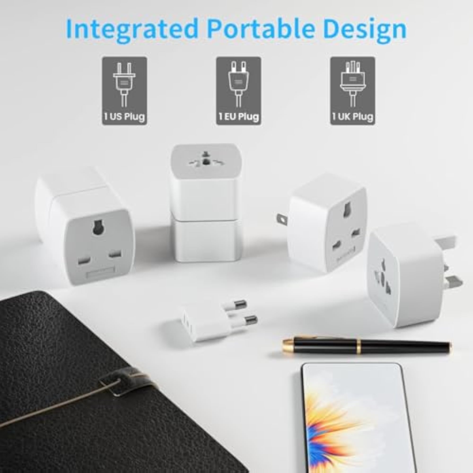Universal Travel Plug Adapter - Compact 110-250V