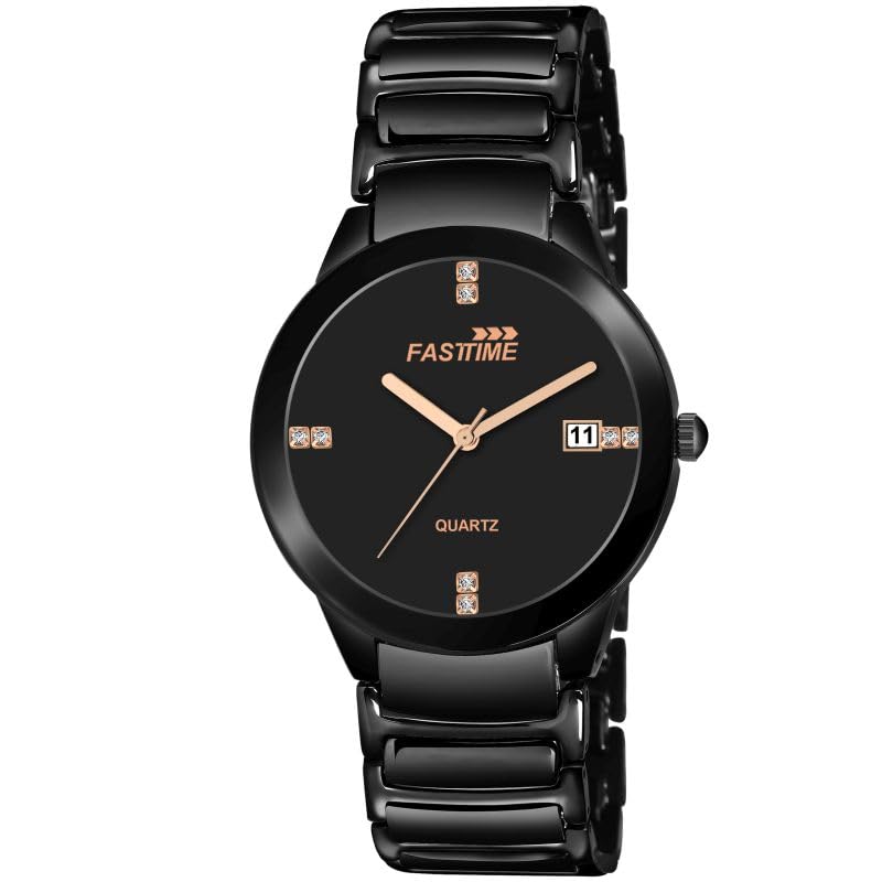 FASTTIME Unisex Ceramic Black Beauty with Date Function 0927 UBCB (B0C7W4Q5P3) Amazon Price History, Amazon Price Tracker