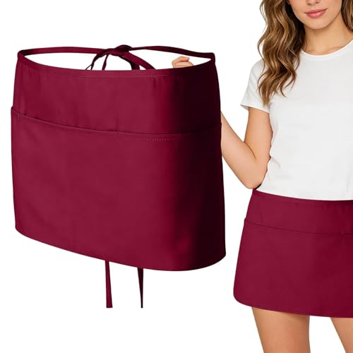 Waist - Adjustable Strap Lightweight Fabric, Multi Pocket Utility Design, Waiter Smock, Professional Service Wear | Waitress Sho