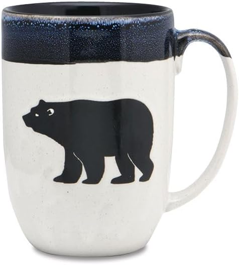 Cape Shore Dipped Coffee Tea Mug Cup, Bear Gifts for Birthday Christmas, 16 Oz