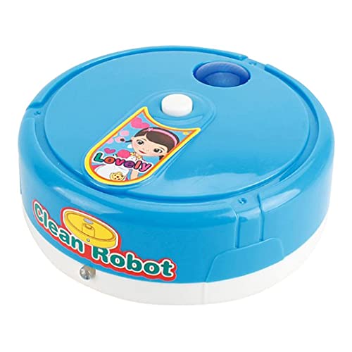 JunZheHub Aspirapolvere Giocattolo Bambini Simulazione Robot Pulizia Casa Musica Materiale PVC Sicuro Adatto a Giochi di Ruolo Compleanno, Blu