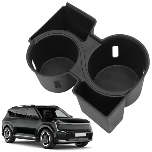 VTVWNM Cup Holder Insert Fit for Kia EV9 2024 2025 Center Console Cup Holder Protection Interior Decoration Accessories