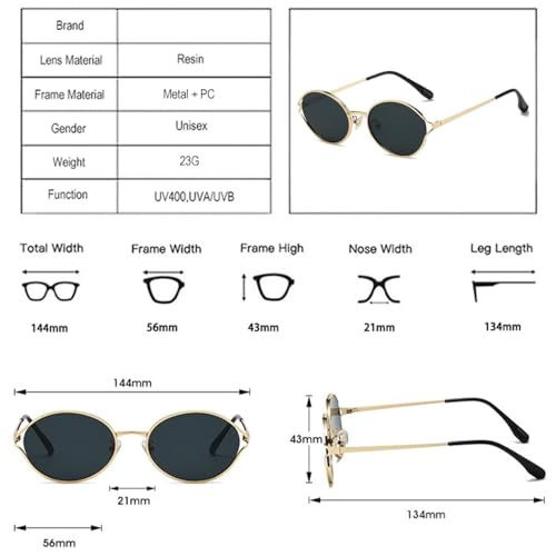 Lunettes de soleil rondes métal punk pour vos festivals et sorties - 2
