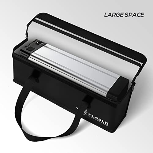 FLASLD Lipo Battery Safe Bag Explosionproof - Large Capacity Fireproof Bag for Ebike Battery Charging and Storage (19.3 x 4.3 x 7in)