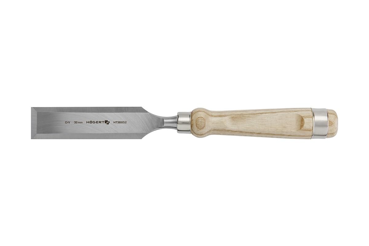 Hogert Technik Gouge tour à bois HT3B852 140mm Acier chrome-vanadium 261g