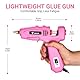 Heißklebepistole 60/100W: DEKO Klebepistole mit 25pcs Heißklebesticks 7 mm x 100 mm, für DIY, Kunst, Handwerk und schnelle Reparaturen in Haus & Büro, Rosa, Pink