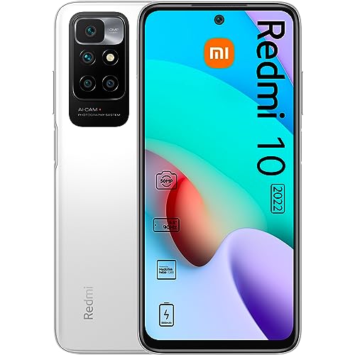 Xiaomi Redmi 10 (2022) - Smartphone 64GB, 4GB RAM, Dual Sim, Pebble White