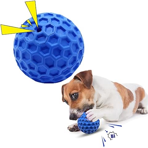 Hundespielzeug, Unzerstörbares Kauspielzeug für Hunde, Interaktives Welpenspielzeug Ball Quietschend Cover
