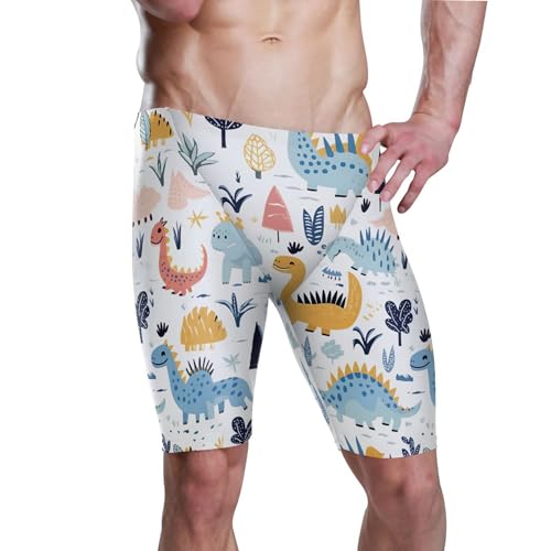 Cute Dinosaur Dino Animal Swim Jammers Swimsuit for Men XXL B0401361