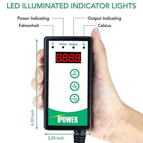 Simple Deluxe PTCLAMCR100MCTRLV2 100W Reptile Heat Bulb With 8.5 Inch Clamp Light And Digital Thermostat Controller Combo Set thumb #4