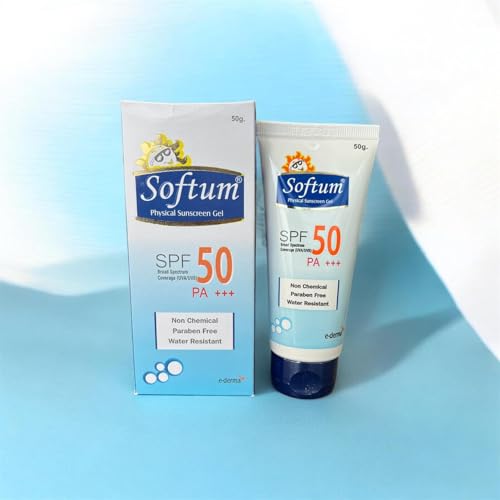 Image of Sunscreen Gel, SPF 50 PA+++, Broad Spectrum UVA /UVB, Non Chemical, Paraben Free, Water Resistant, 50g