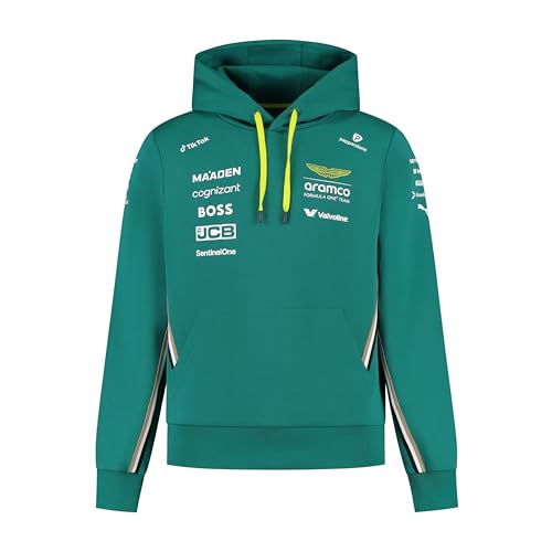 Aston Martin F1 2025 Homme Sweat à Capuche Pilotes Vert - Taille: M