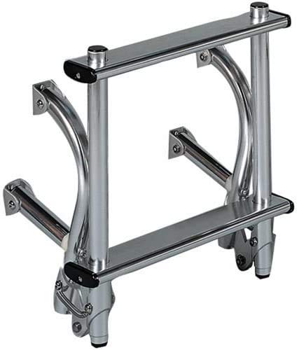 DotLine Universal Mount Aluminum Folding Transom Boat Ladder – Durable, Foldable, Easy Installation