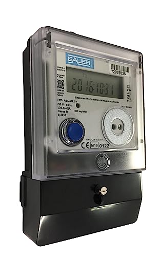BAUER Elektronischer Wechselstromzähler 5/40 A. MID-Zulassung oder kalibriert und für Berechnungszwecke zugelassen durch EBY17