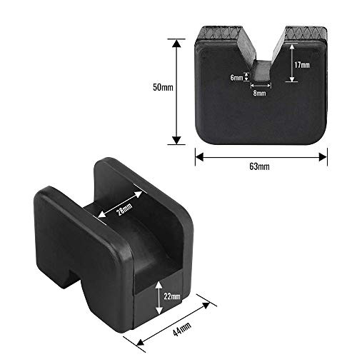 Ajcoflt Universal Square Slotted Frame Rail Rail Jack Guard Adapter Pad Reparação de veículos