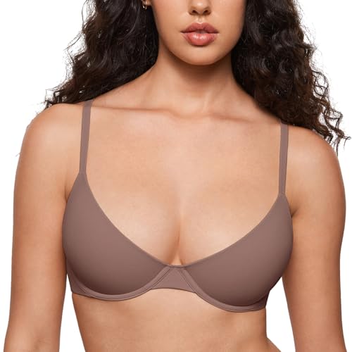 Image of INLYRIC Women's Inbarely Plus Balconette Bra - Lightly Padded Underwire Sexy Tshirt Demi Bras Supportive